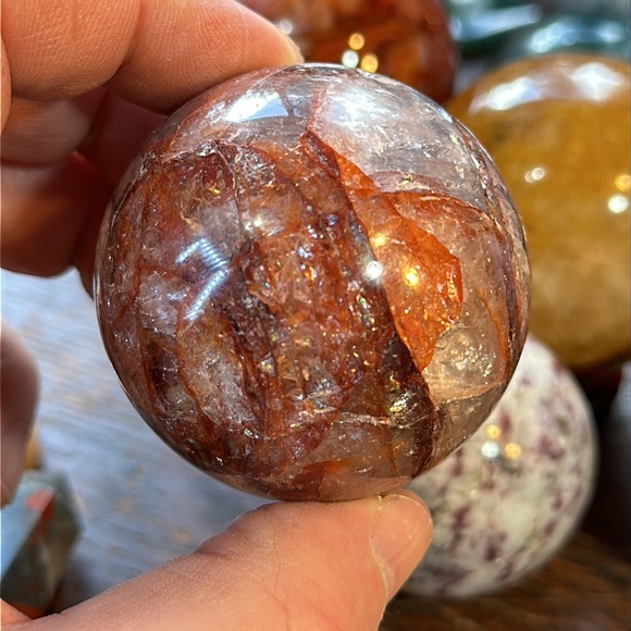 🔥SALE🔥 Fire Quartz Crystal Sphere! - Picture 3 of 9